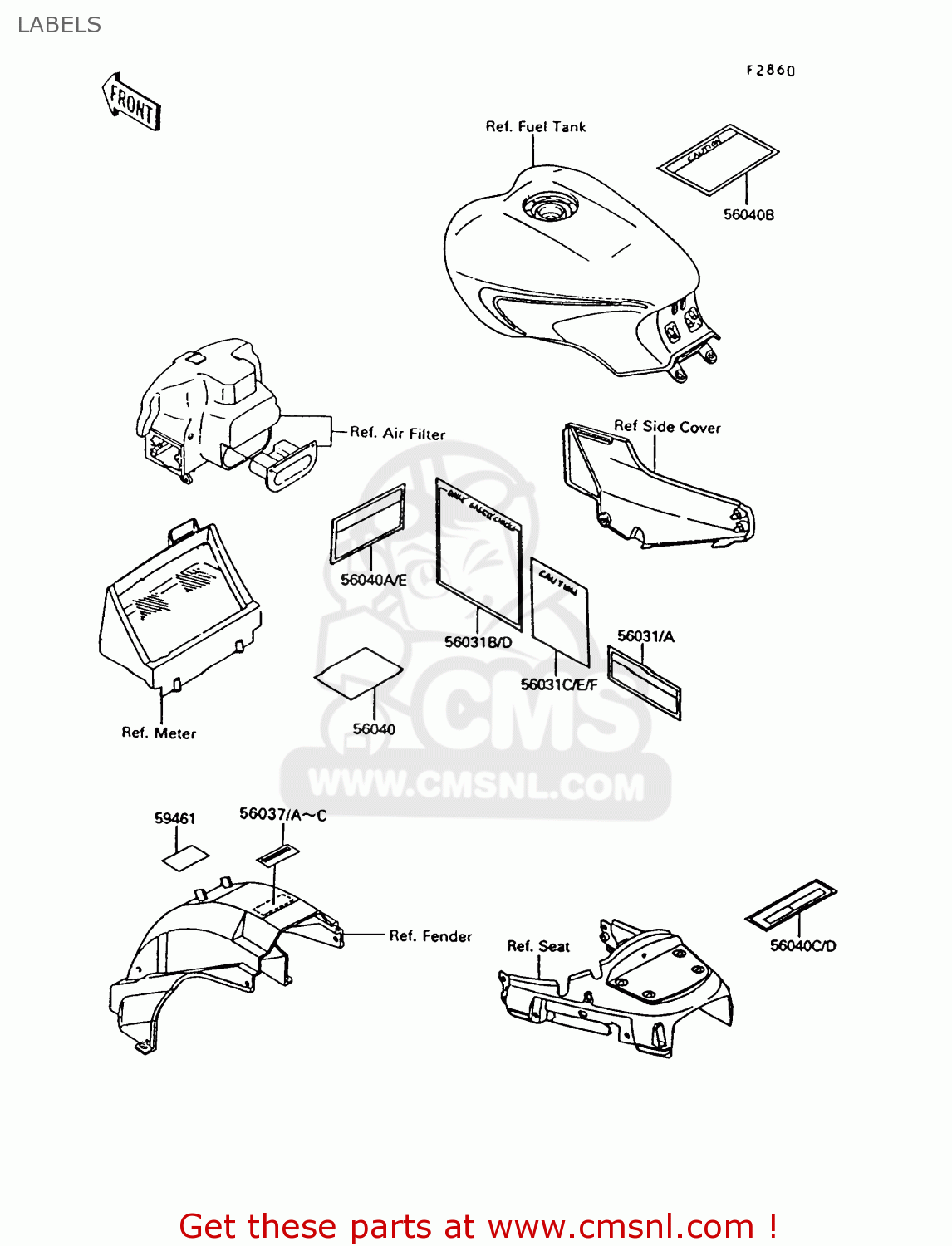 LABELS ZG1000A8 CONCOURS 1993 USA CALIFORNIA CANADA