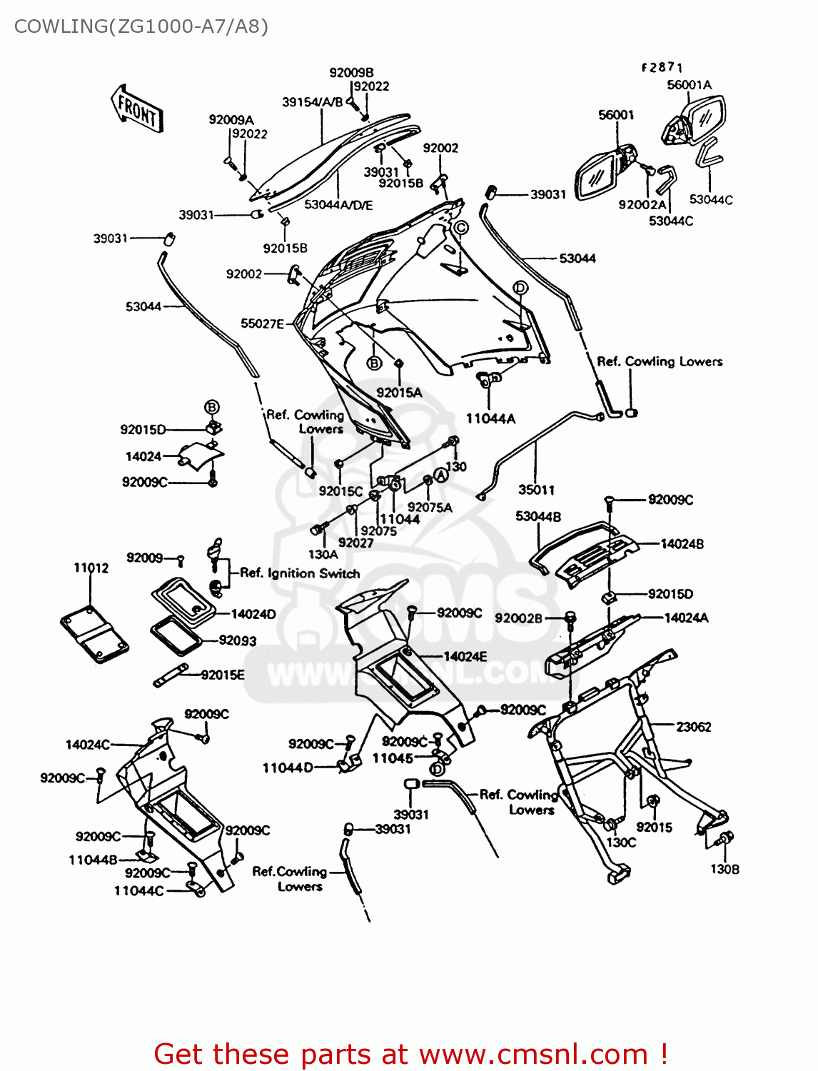 COWLING(ZG1000-A7/A8) ZG1000A8 CONCOURS 1993 USA CALIFORNIA CANADA