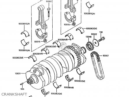 CRANKSHAFT - ZG1000A8 CONCOURS 1993 USA CALIFORNIA CANADA