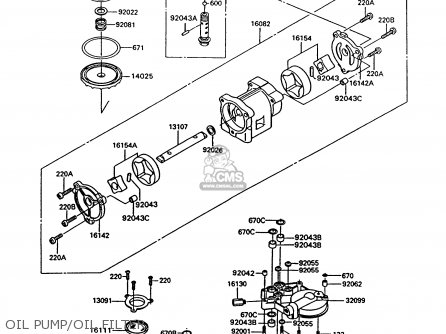 OIL PUMP/OIL FILTER - ZG1000A8 CONCOURS 1993 USA CALIFORNIA CANADA