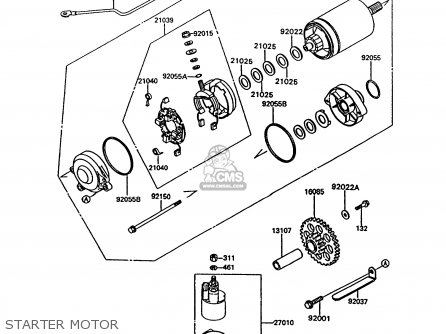STARTER MOTOR - ZG1000A8 CONCOURS 1993 USA CALIFORNIA CANADA