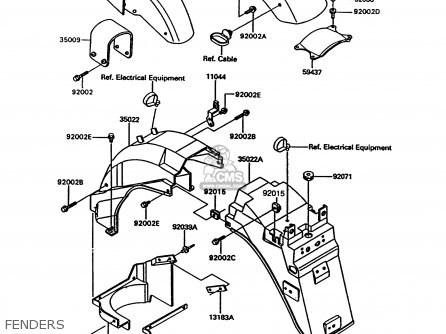FENDERS - ZG1000A8 CONCOURS 1993 USA CALIFORNIA CANADA
