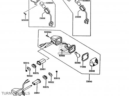 TURN SIGNALS - ZG1000A8 CONCOURS 1993 USA CALIFORNIA CANADA