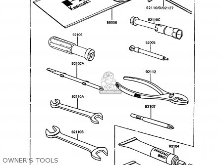 OWNER'S TOOLS - ZG1000A8 CONCOURS 1993 USA CALIFORNIA CANADA