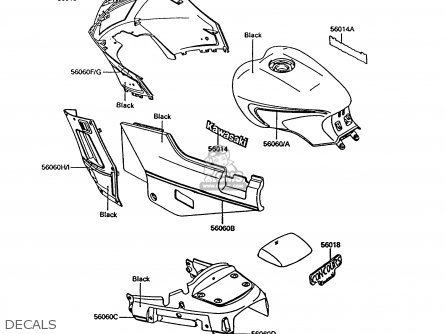 DECALS - ZG1000A8 CONCOURS 1993 USA CALIFORNIA CANADA