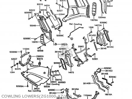COWLING LOWERS(ZG1000-A7/A8) - ZG1000A8 CONCOURS 1993 USA CALIFORNIA CANADA