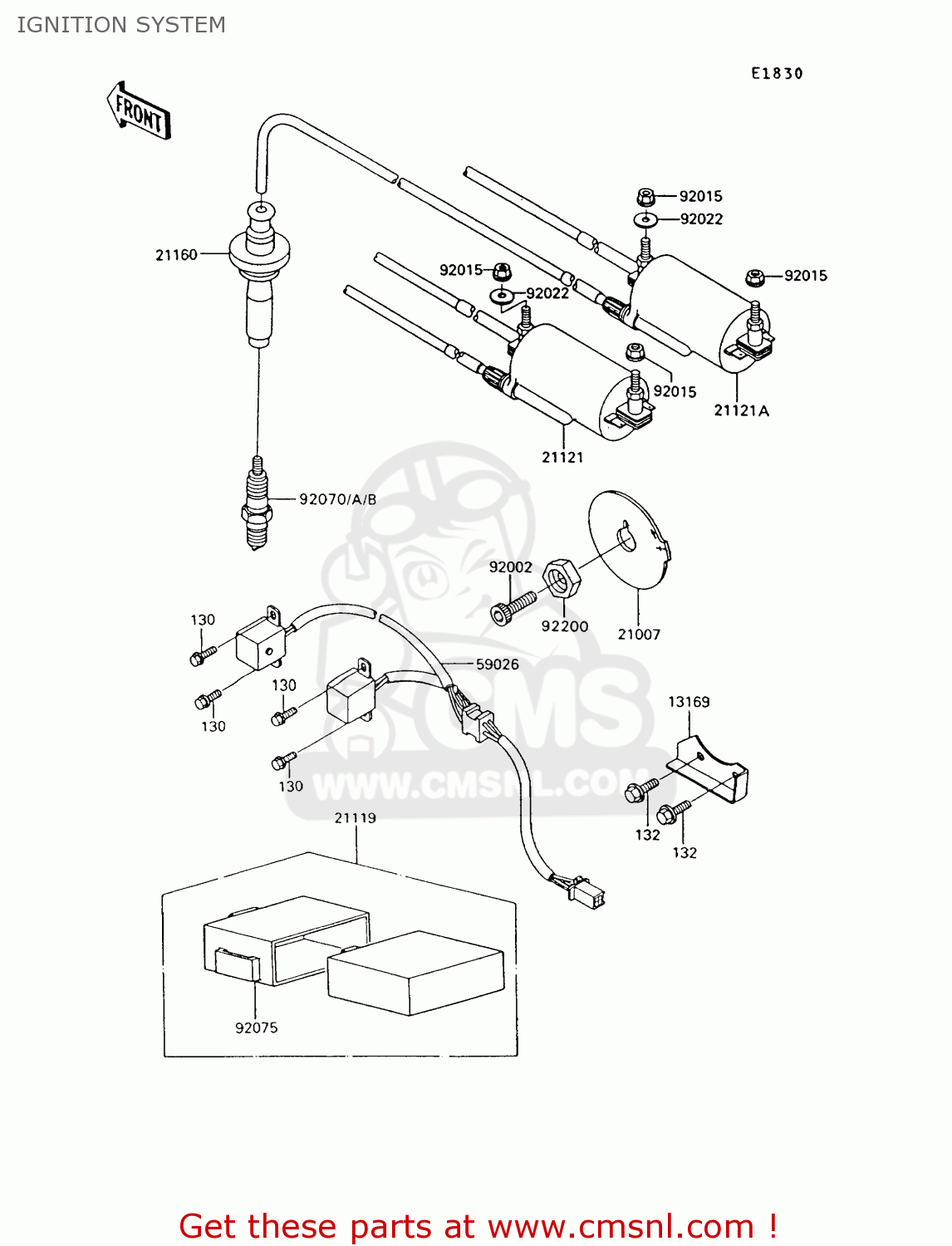 IGNITION SYSTEM ZG1000A9 1000GTR 1994 UNITED KINGDOM FR NL AR FG NR SD ST