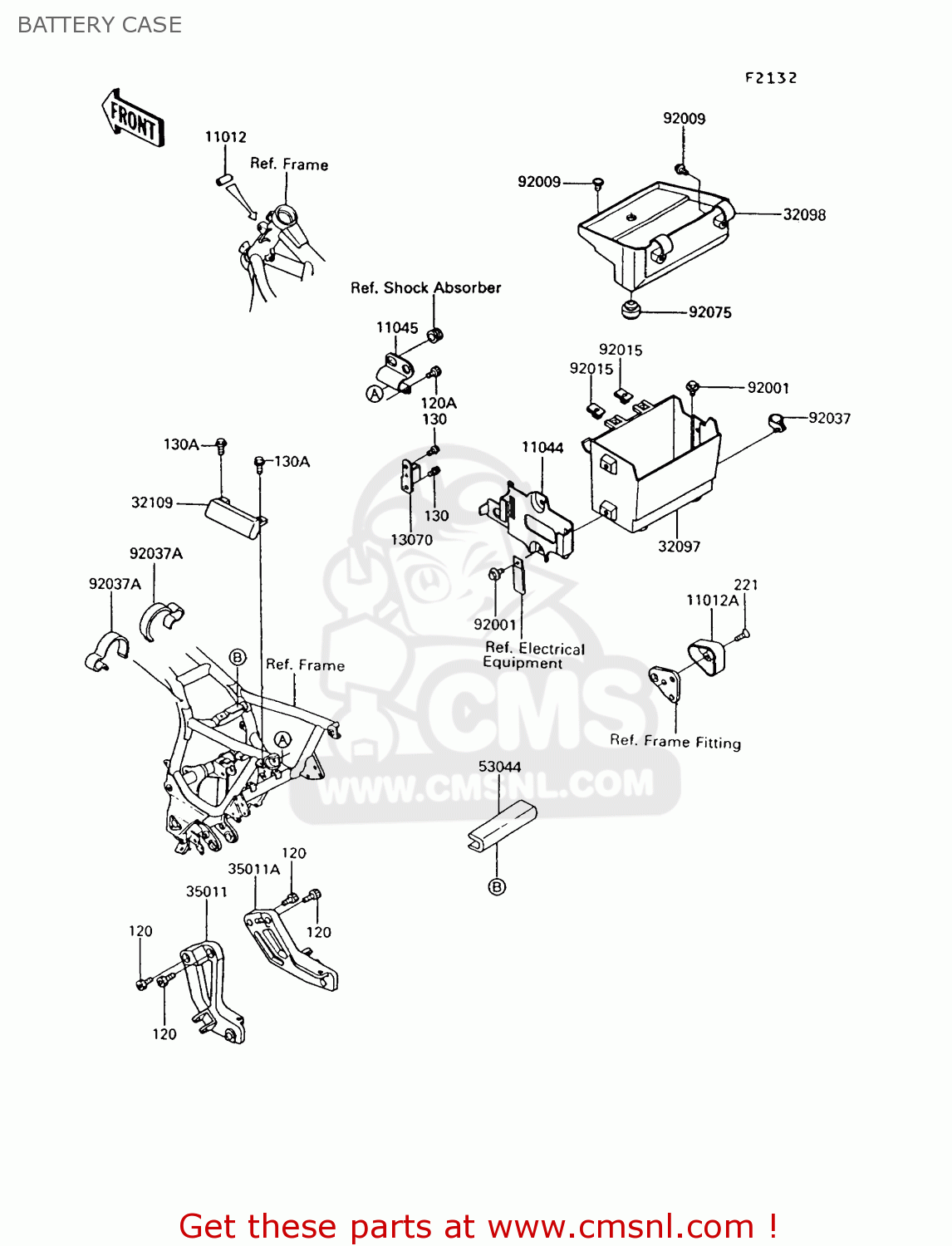 BATTERY CASE ZG1000A9 1000GTR 1994 UNITED KINGDOM FR NL AR FG NR SD ST
