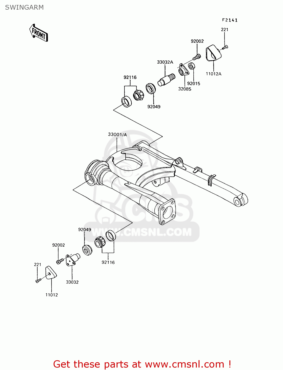 SWINGARM ZG1000A9 1000GTR 1994 UNITED KINGDOM FR NL AR FG NR SD ST