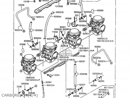 CARBURETOR(1/4) - ZG1000A9 1000GTR 1994 UNITED KINGDOM FR NL AR FG NR SD ST