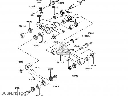 SUSPENSION - ZG1000A9 1000GTR 1994 UNITED KINGDOM FR NL AR FG NR SD ST