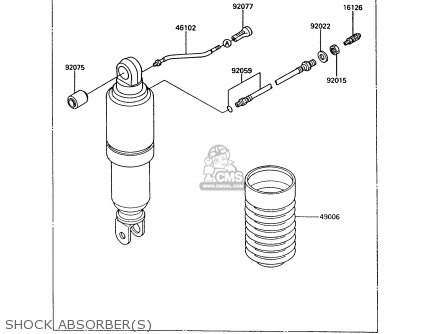 SHOCK ABSORBER(S) - ZG1000A9 1000GTR 1994 UNITED KINGDOM FR NL AR FG NR SD ST