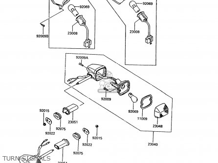 TURN SIGNALS - ZG1000A9 1000GTR 1994 UNITED KINGDOM FR NL AR FG NR SD ST