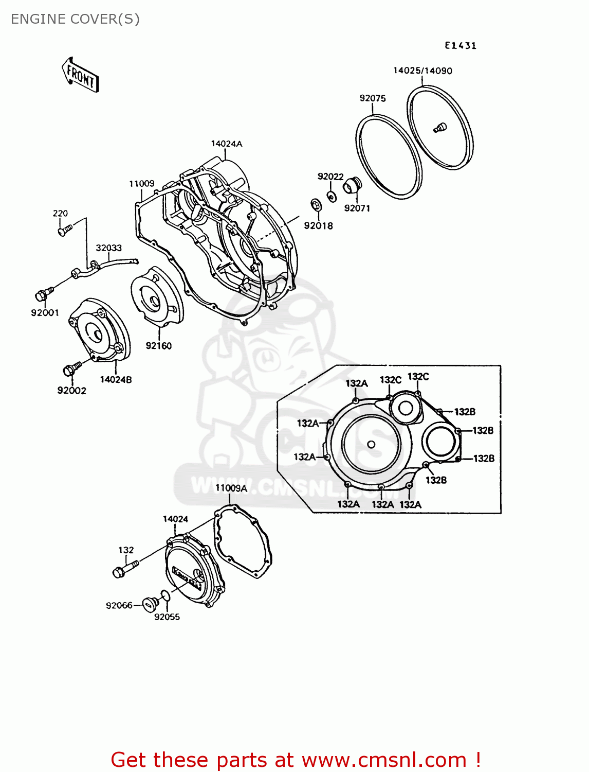 ENGINE COVER(S) ZG1000A9 CONCOURS 1994 USA CALIFORNIA CANADA