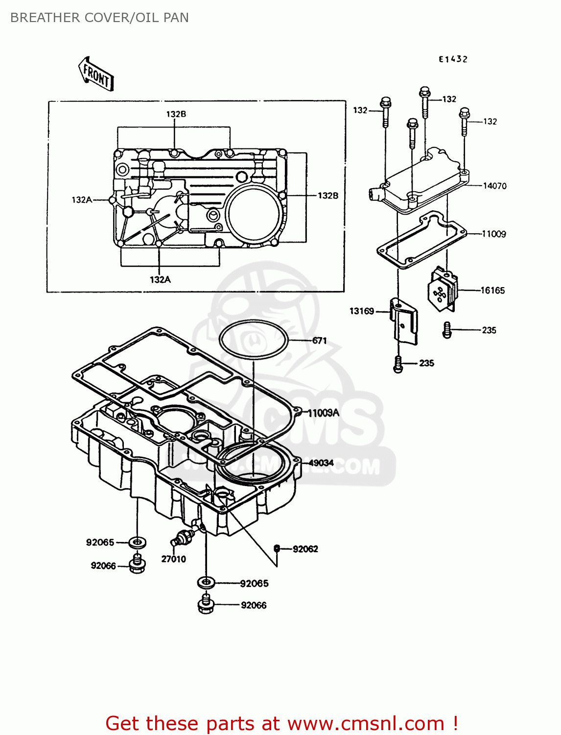 BREATHER COVER/OIL PAN ZG1000A9 CONCOURS 1994 USA CALIFORNIA CANADA