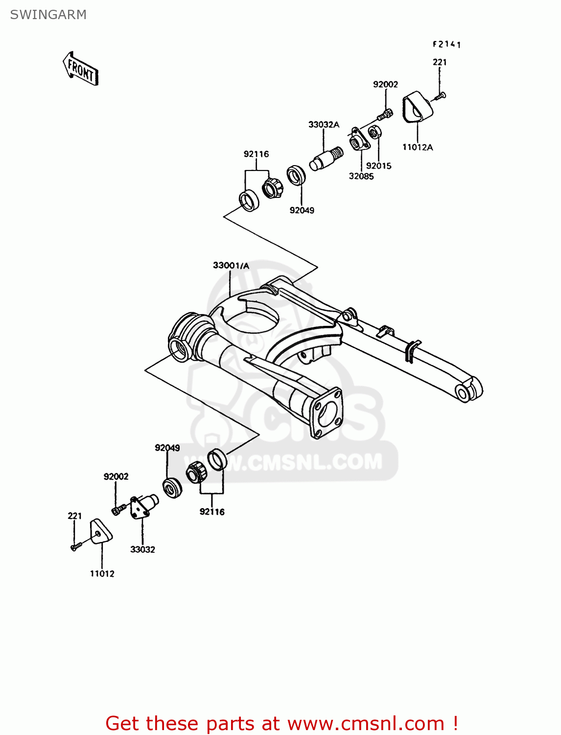 SWINGARM ZG1000A9 CONCOURS 1994 USA CALIFORNIA CANADA