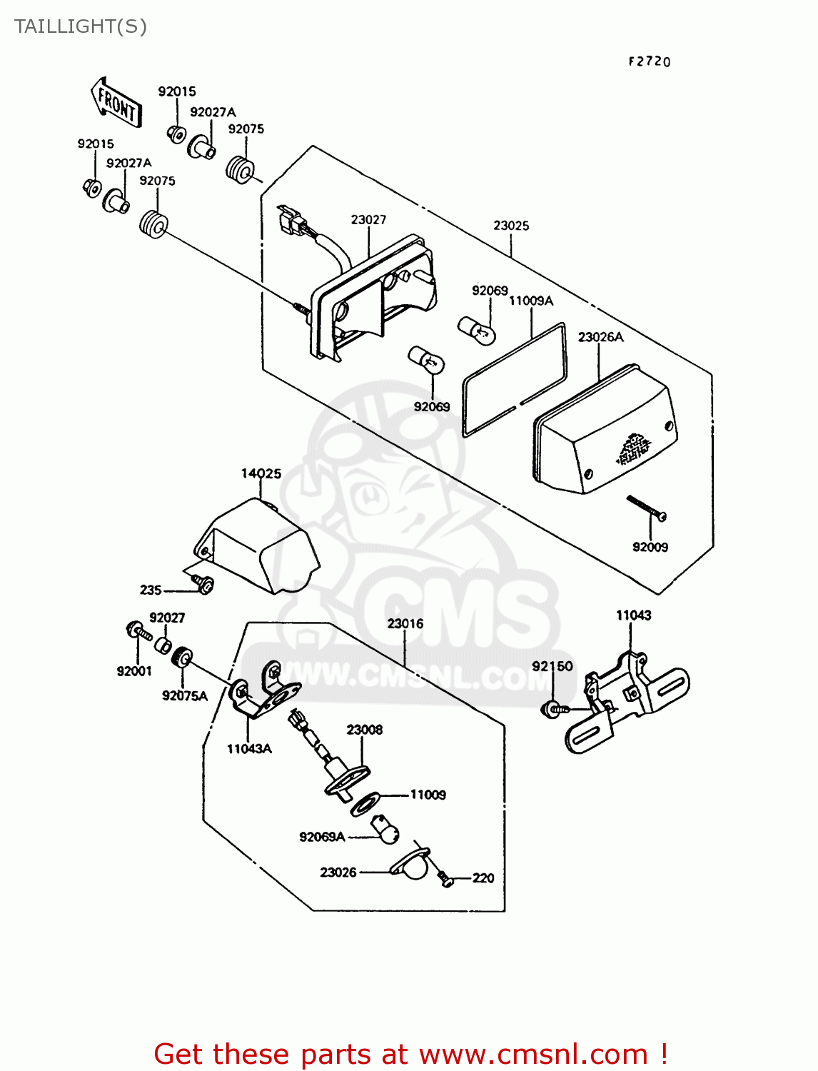 TAILLIGHT(S) ZG1000A9 CONCOURS 1994 USA CALIFORNIA CANADA
