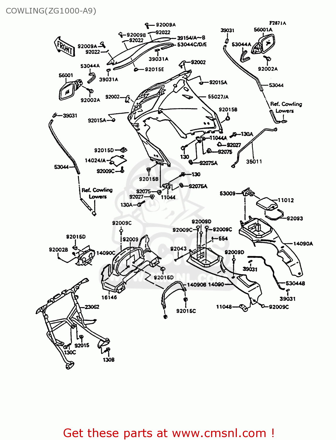 COWLING(ZG1000-A9) ZG1000A9 CONCOURS 1994 USA CALIFORNIA CANADA