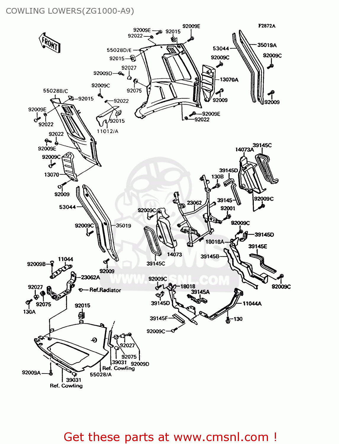 COWLING LOWERS(ZG1000-A9) ZG1000A9 CONCOURS 1994 USA CALIFORNIA CANADA