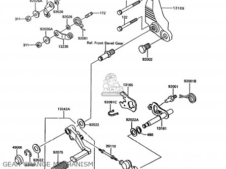 GEAR CHANGE MECHANISM - ZG1000A9 CONCOURS 1994 USA CALIFORNIA CANADA