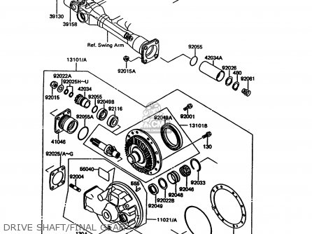 DRIVE SHAFT/FINAL GEAR - ZG1000A9 CONCOURS 1994 USA CALIFORNIA CANADA