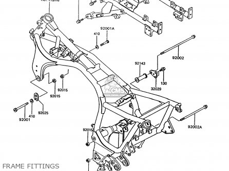 FRAME FITTINGS - ZG1000A9 CONCOURS 1994 USA CALIFORNIA CANADA