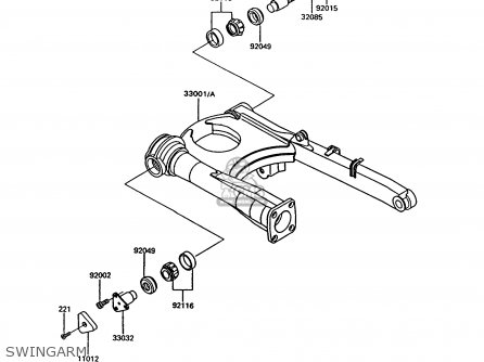 SWINGARM - ZG1000A9 CONCOURS 1994 USA CALIFORNIA CANADA