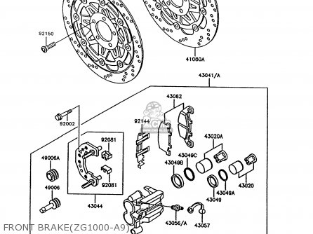 FRONT BRAKE(ZG1000-A9) - ZG1000A9 CONCOURS 1994 USA CALIFORNIA CANADA