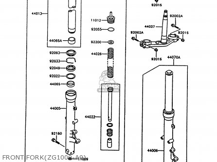 FRONT FORK(ZG1000-A9) - ZG1000A9 CONCOURS 1994 USA CALIFORNIA CANADA