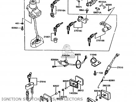 IGNITION SWITCH/LOCKS/REFLECTORS - ZG1000A9 CONCOURS 1994 USA CALIFORNIA CANADA