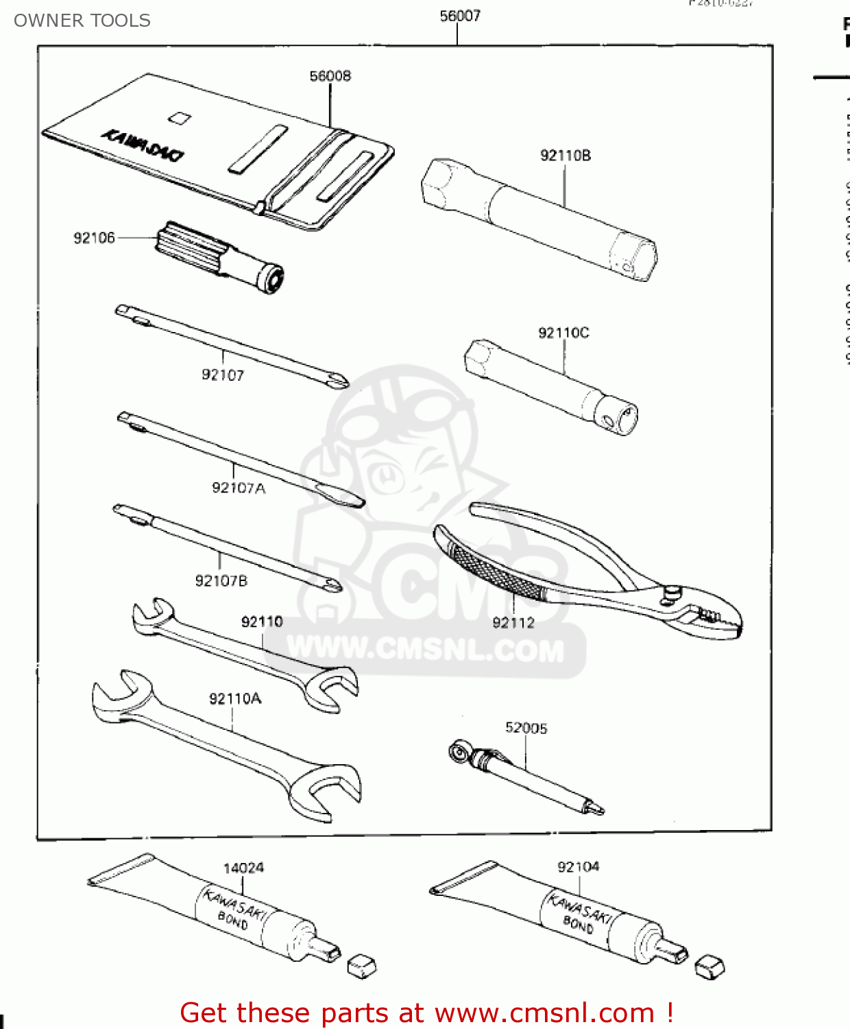 OWNER TOOLS ZG1200A1 VOYAGER XII 1986 USA CALIFORNIA CANADA