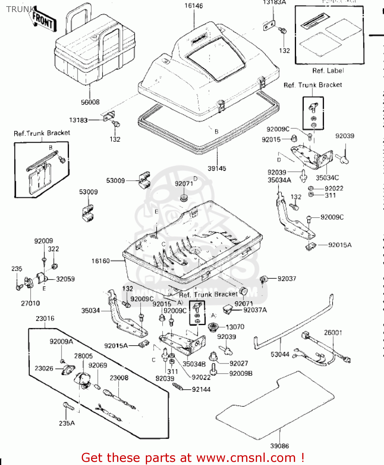 TRUNK ZG1200A1 VOYAGER XII 1986 USA CALIFORNIA CANADA