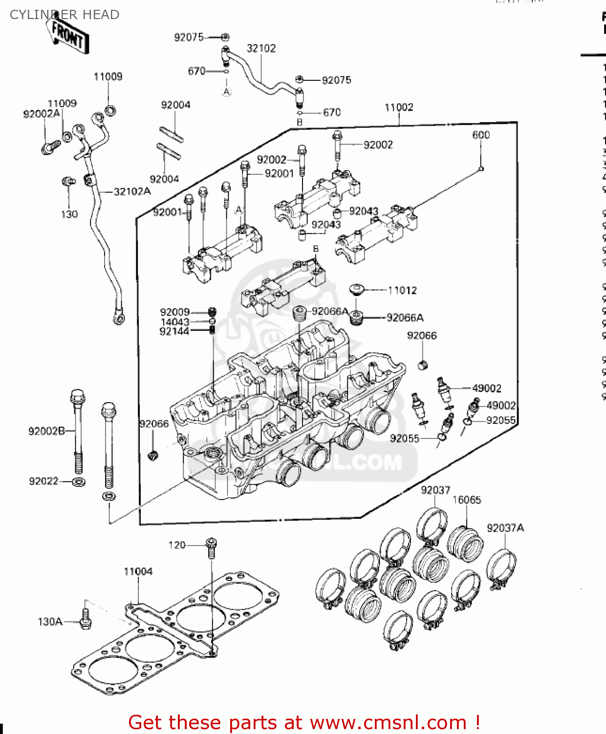 CYLINDER HEAD ZG1200A1 VOYAGER XII 1986 USA CALIFORNIA CANADA