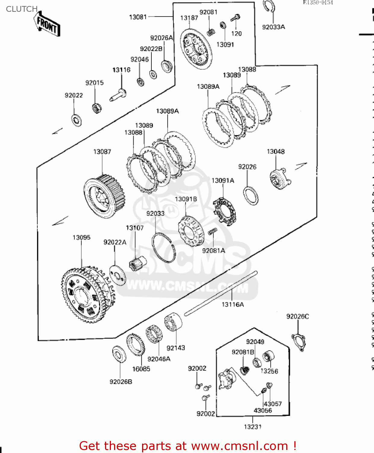CLUTCH ZG1200A1 VOYAGER XII 1986 USA CALIFORNIA CANADA