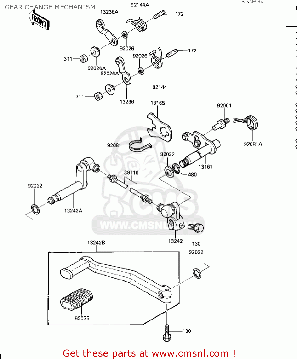 GEAR CHANGE MECHANISM ZG1200A1 VOYAGER XII 1986 USA CALIFORNIA CANADA