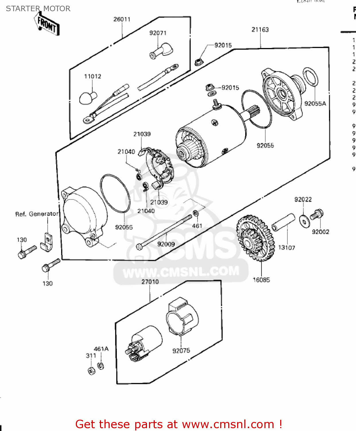 STARTER MOTOR ZG1200A1 VOYAGER XII 1986 USA CALIFORNIA CANADA