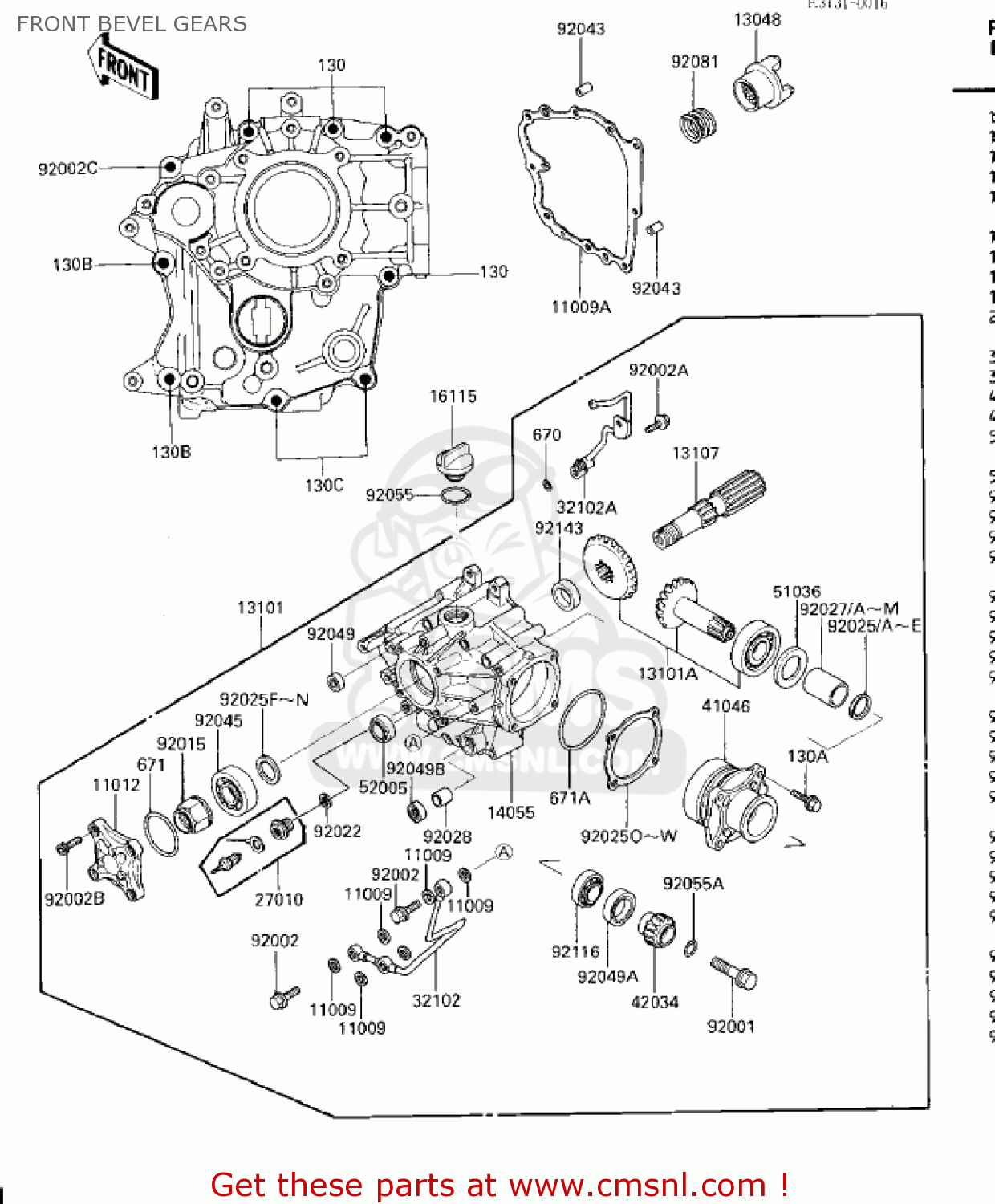 FRONT BEVEL GEARS ZG1200A1 VOYAGER XII 1986 USA CALIFORNIA CANADA