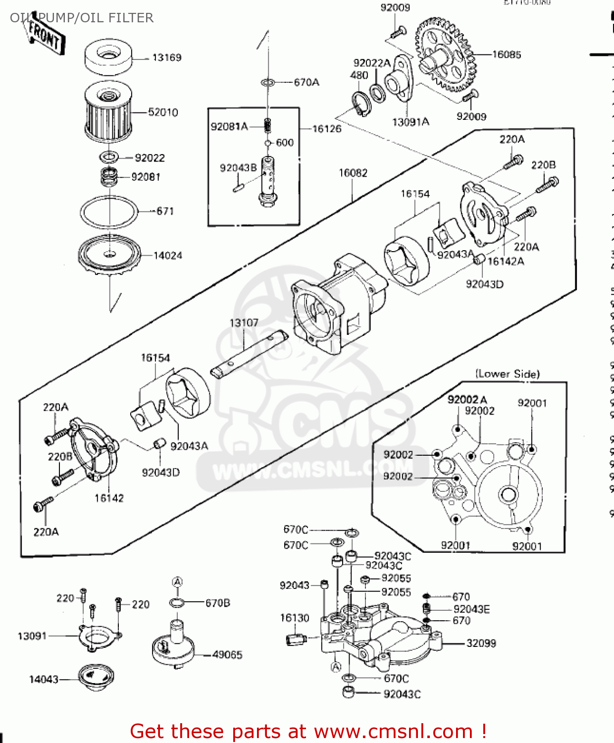OIL PUMP/OIL FILTER ZG1200A1 VOYAGER XII 1986 USA CALIFORNIA CANADA