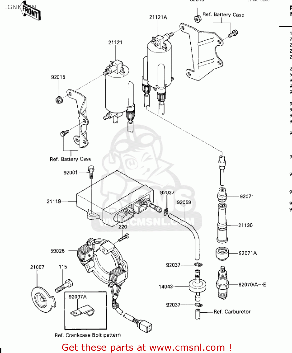 IGNITION ZG1200A1 VOYAGER XII 1986 USA CALIFORNIA CANADA