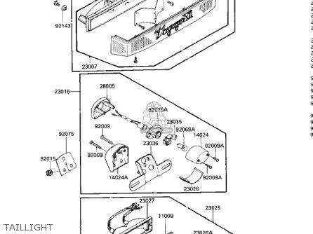TAILLIGHT - ZG1200A1 VOYAGER XII 1986 USA CALIFORNIA CANADA