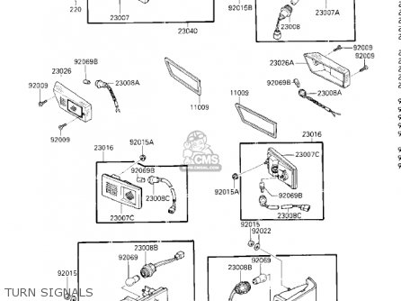 TURN SIGNALS - ZG1200A1 VOYAGER XII 1986 USA CALIFORNIA CANADA