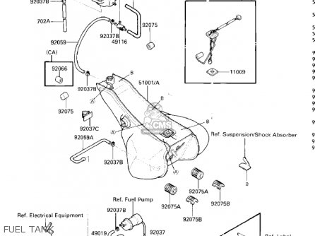 FUEL TANK - ZG1200A1 VOYAGER XII 1986 USA CALIFORNIA CANADA