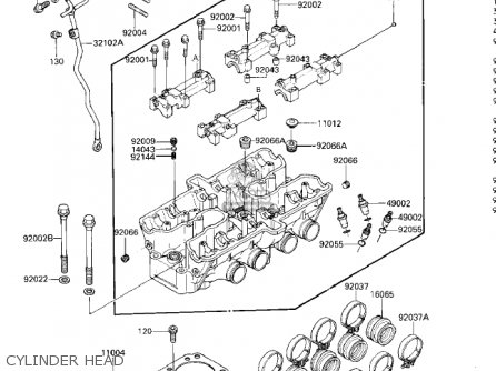 CYLINDER HEAD - ZG1200A1 VOYAGER XII 1986 USA CALIFORNIA CANADA