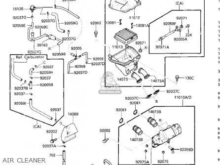AIR CLEANER - ZG1200A1 VOYAGER XII 1986 USA CALIFORNIA CANADA