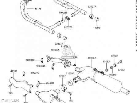 MUFFLER - ZG1200A1 VOYAGER XII 1986 USA CALIFORNIA CANADA