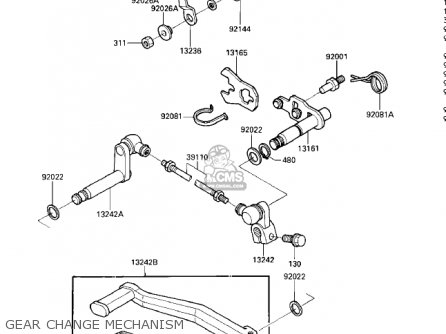 GEAR CHANGE MECHANISM - ZG1200A1 VOYAGER XII 1986 USA CALIFORNIA CANADA