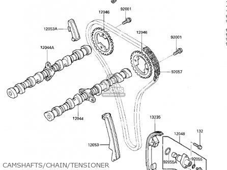 CAMSHAFTS/CHAIN/TENSIONER - ZG1200A1 VOYAGER XII 1986 USA CALIFORNIA CANADA