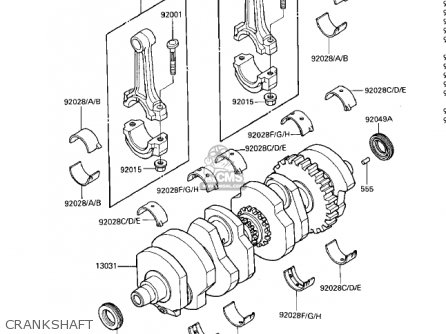 CRANKSHAFT - ZG1200A1 VOYAGER XII 1986 USA CALIFORNIA CANADA