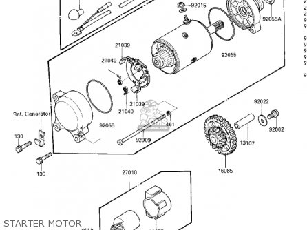 STARTER MOTOR - ZG1200A1 VOYAGER XII 1986 USA CALIFORNIA CANADA