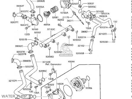 WATER PUMP - ZG1200A1 VOYAGER XII 1986 USA CALIFORNIA CANADA